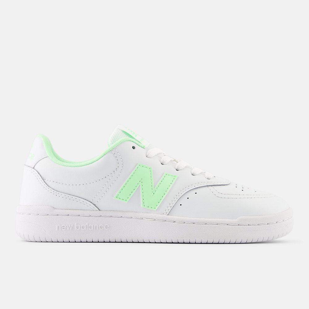 New Balance 80 Shoes White with Mint Green